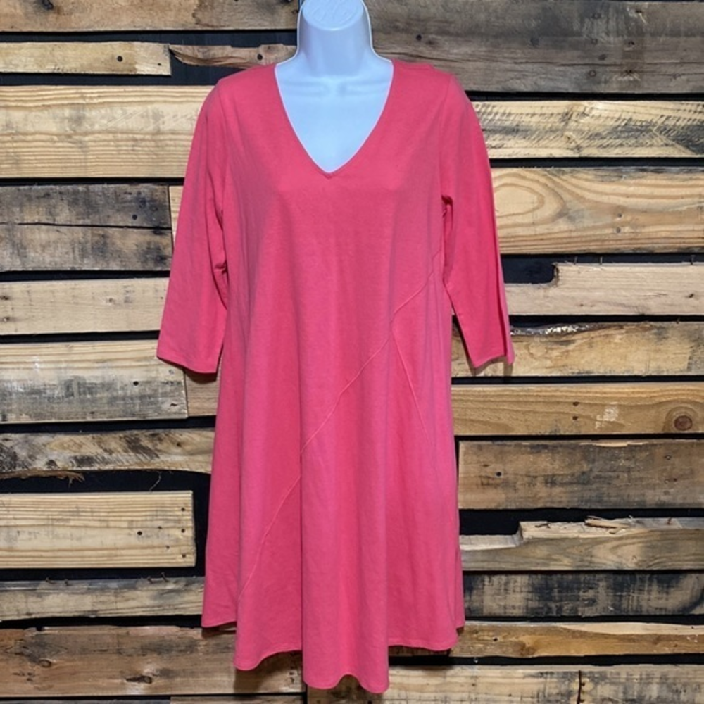 Soft Surroundings Daphne Honeysuckle A-Line Jersey
Knit 3/4‎ Sleeve Dress